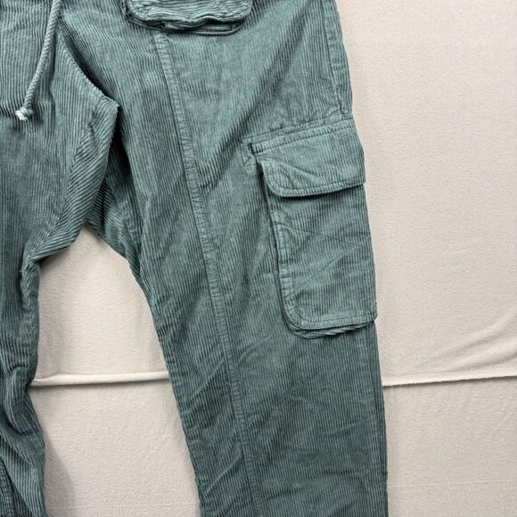 Free People Tahiti Cord Cargo Pants Green Size XL Utility Y2K Grunge Gorpcore - Picture 4 of 13